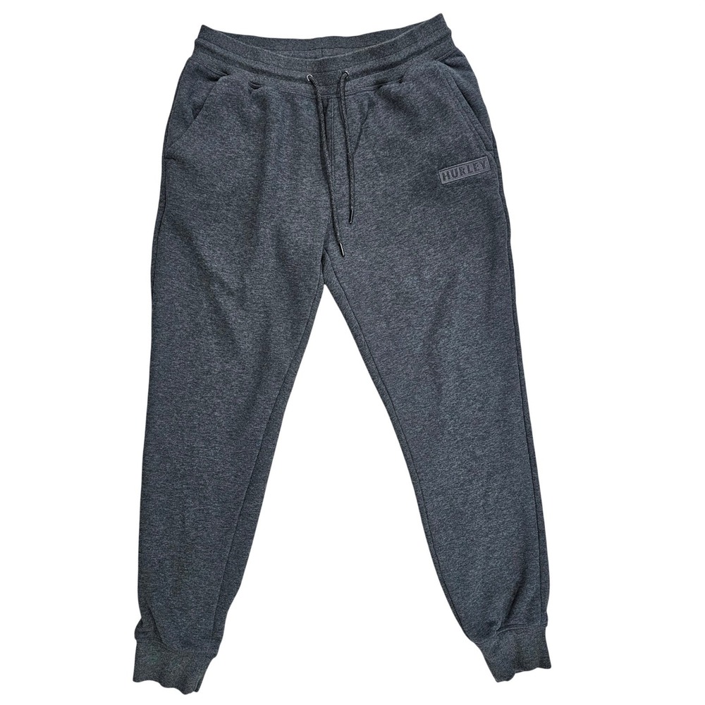 Hurley Men M Gray Fleece Relaxed Fit Jogger Sweatpants HMF21-02503